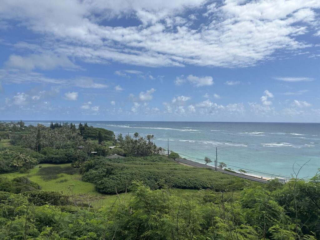 Ocean view from Kualoa Ranch overlooking Oʻahu’s windward coast.