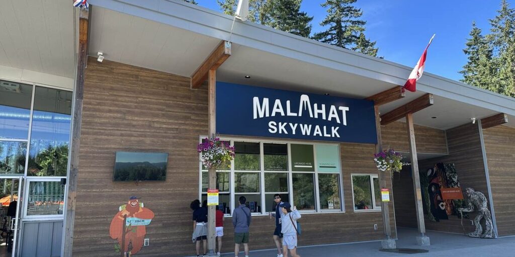 Entrance to Malahat SkyWalk on Vancouver Island near Victoria, BC.